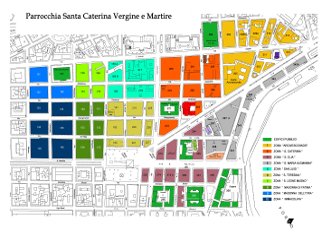 Planimetria del territorio della Parrocchia S. Caterina